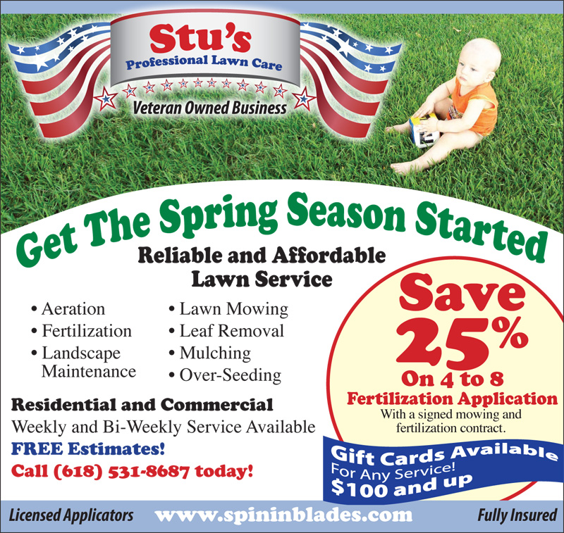 Coupons & Gift Cards for Stu's Professional Lawn Care in O'Fallon, IL